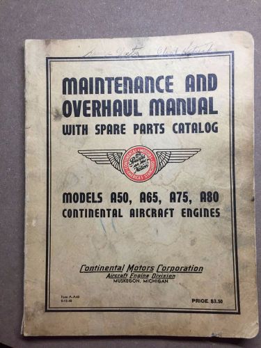 Original continental maintenance and overhaul manual
