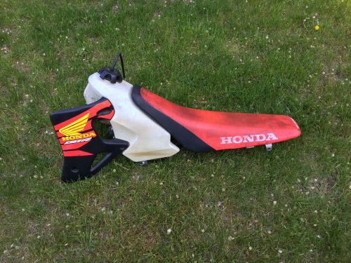 Honda cr80 plastics tank seat cr 80 cr80r  shrouds 96-02 petcock 97