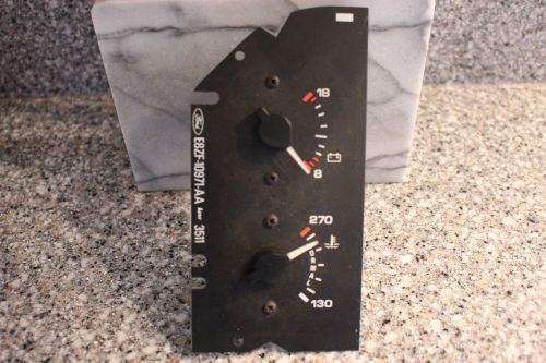 1987-1989 ford mustang battery voltage coolant temperature gauge dash cluster oe