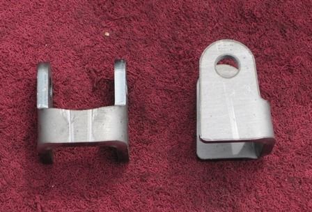 Weld on paired shock bracket / tab - flat bottom (pair) - new -  universal