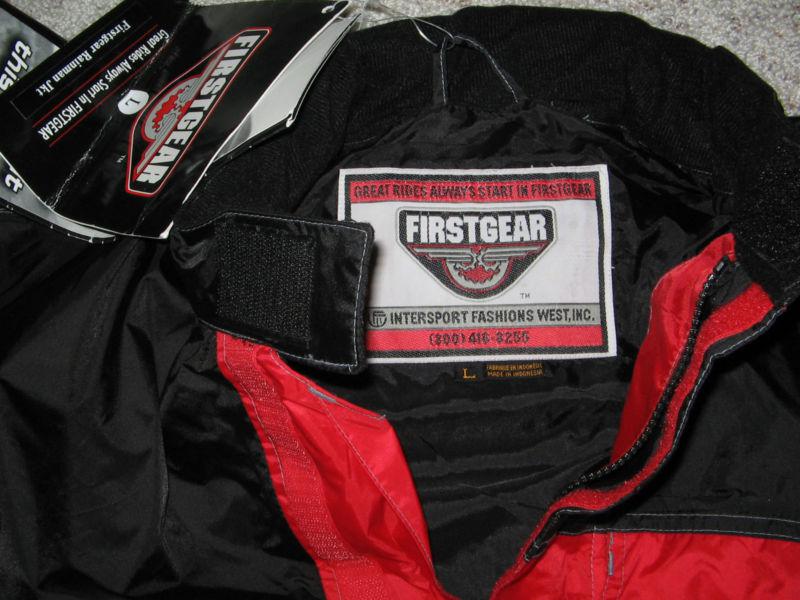 FIRSTGEAR Rainman Black & Red PANTS & JACKET sz Large NWT, US $199.99, image 9