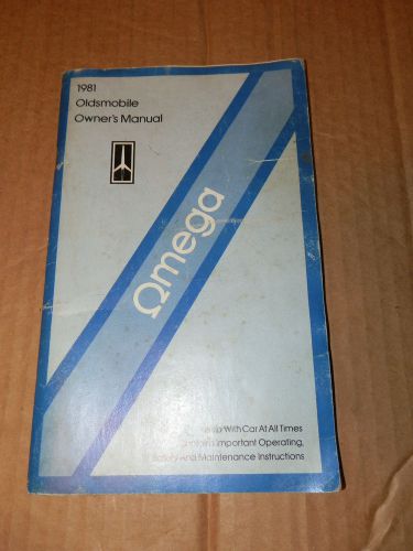 1981 " original"  oldsmobile omega new car owners manual printed 8-1980