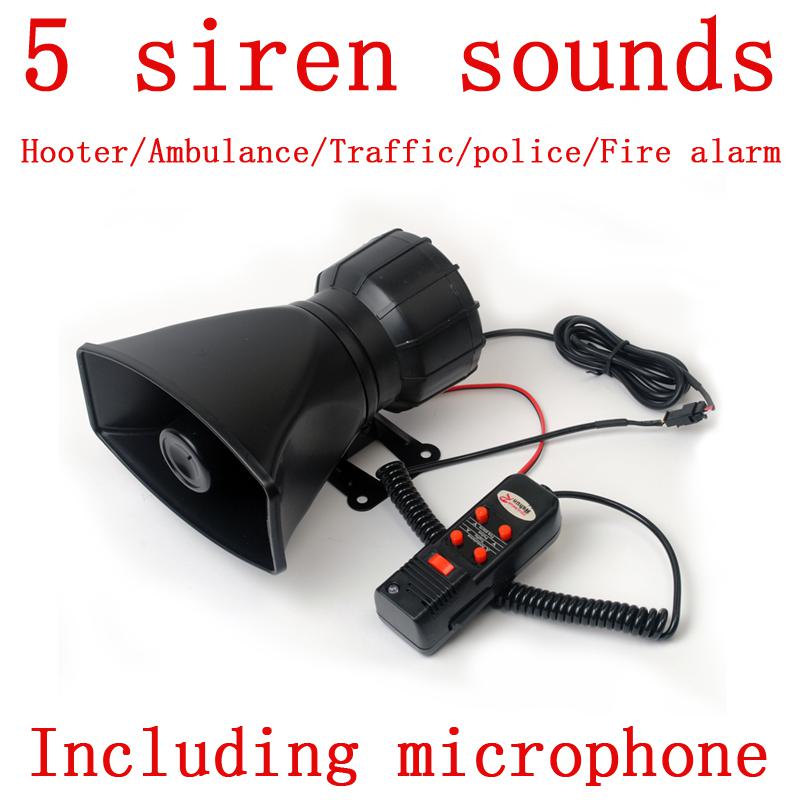 100w car electronic warning siren alarm police fire ambulance loudspeaker+mic d