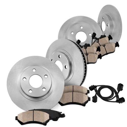 Front and rear brake rotors &amp; ceramic pads kit mercedes e320 e430 clk320 clk430
