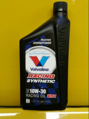 Valvoline vr1 racing synthetic oil, 10w-30, 14 quarts