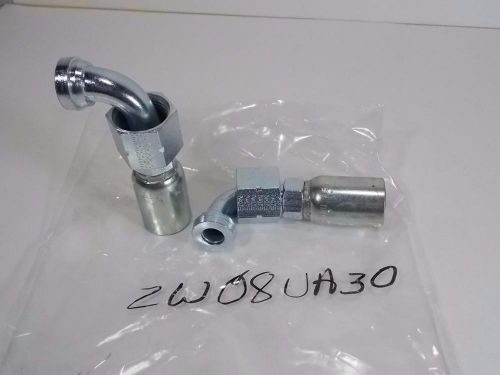 Lot of 2 eaton weatherhead coll o crimp 08u-a30