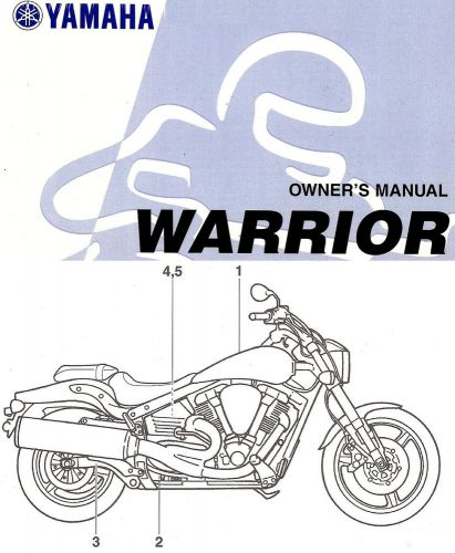 2004 yamaha road star warrior 1700 motorcycle owners manual -xv17pcs-warrior