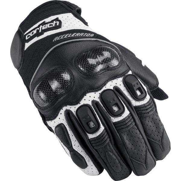 Black/white xl cortech accelerator series 3 leather glove