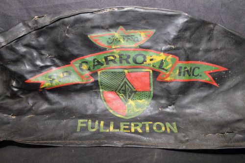 Vintage f.r caroll ic. fullerton leather tire cover