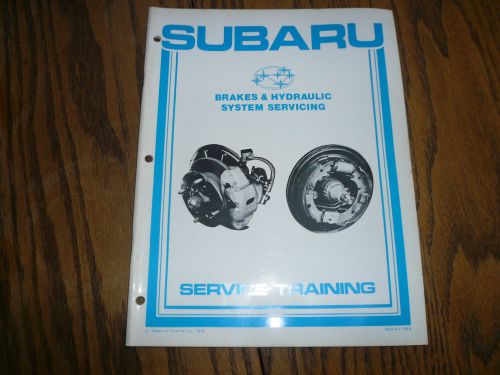 1979 subaru brakes hydraulic system servicing - service training