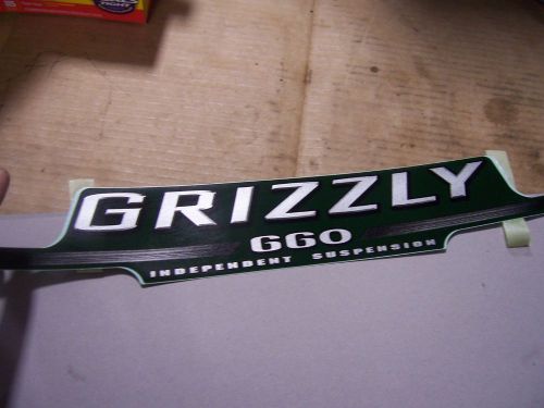 Yamaha oem gas tank fuel cell plastic body cover grizzly sticker emblem