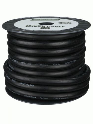 Metra install bay ibgn10-50 premium quality 50ft coil black 1/0 ga power cable