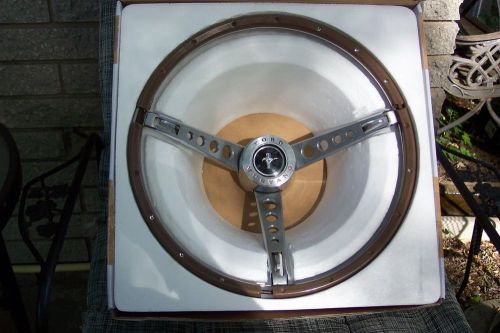 1965,1966  mustang original used gt deluxe wood grain steering wheel