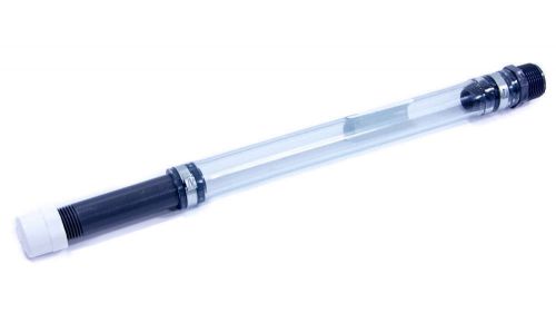 Vp fuel clear filler hose 14"long w/screw-on cap thread utility container