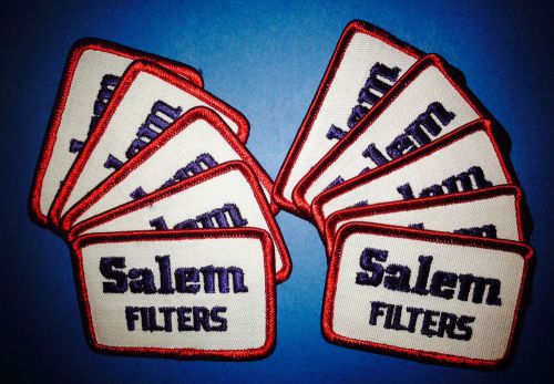 10 lot vintage 1980's salem air filters auto club hat jacket work shirt patches