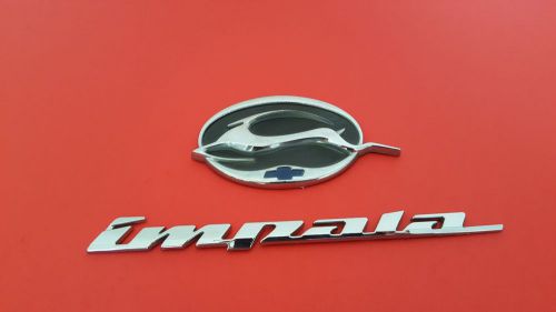Used 2004 chevrolet impala rear chrome oem emblem set badge (00 01 02 03 04 05)