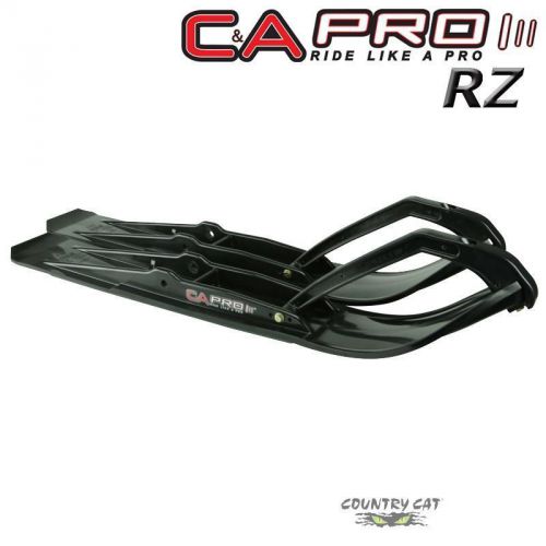 C&amp;a pro razor rz 6" trail snowmobile skis - black with black loops - pair