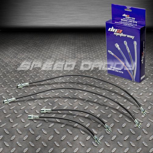 Front+rear stainless hose brake line for 90-95 toyota mr2 sw20 turbo w20 black