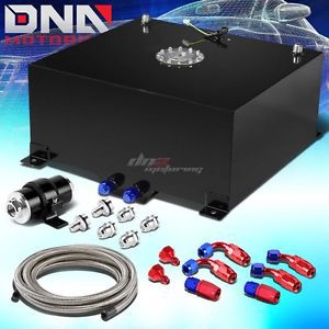 20 gallon/78l aluminum fuel cell tank+oil feed line+30 micron filter kit black