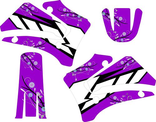 Girls yamaha ttr 125 graphics decal sticker kit ttr125 purple flower 2000-2007