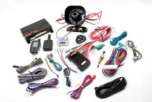 2-way lcd remote auto car starter alarm &amp; bypass module for ford lincoln mercury