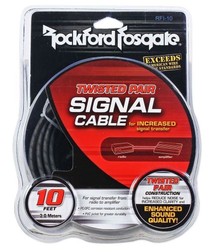 Rockford fosgate rfi-10 rfi10 10 foot twisted pair ofc car audio rca cable