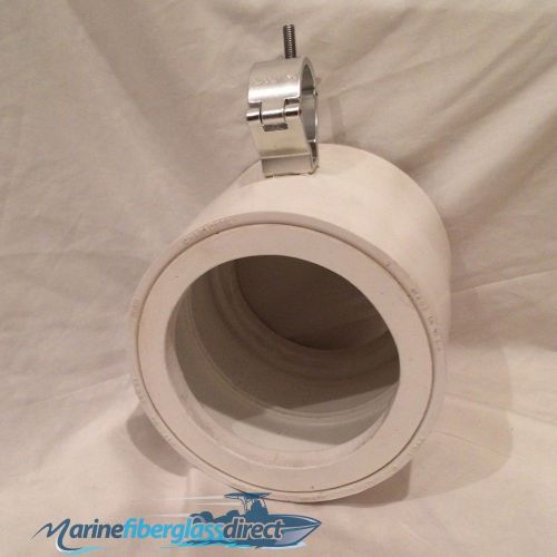 T-top or wakeboard tower boat 6.5" inch speaker cans -marine stereo 2" tie clamp