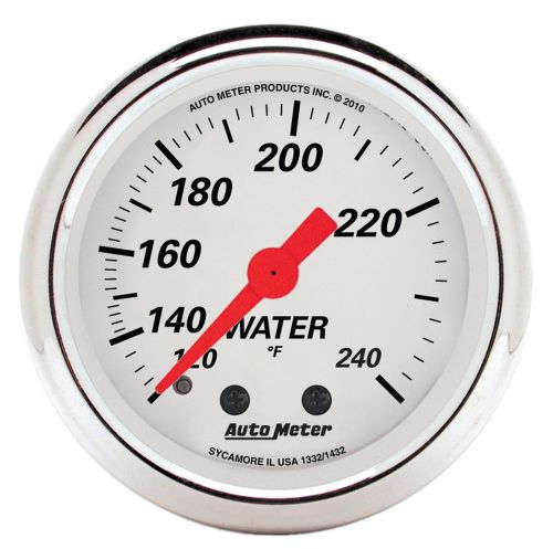 Auto meter 1332 arctic white; mechanical water temperature gauge