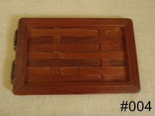 Teak boat/marine rv hatch door with a basket weave design &amp; hinges #004
