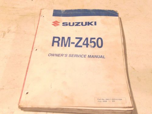 2006 suzuki rmz4250 rm-z450 owners shop service manual 99011-35g52-03a
