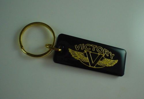 Victory motorcycle key chain black &amp; gold vegas jackpot kingpin 8 ball hammer