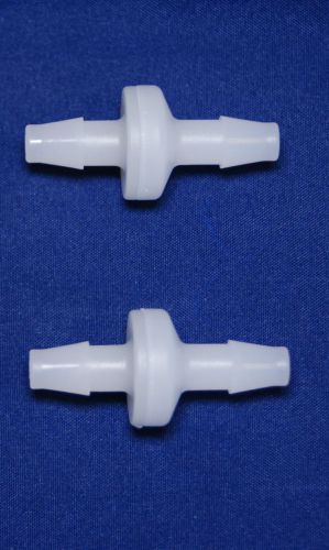 Pack of two (2) 3/8&#034; viton/kynar standard check valves barb to barb