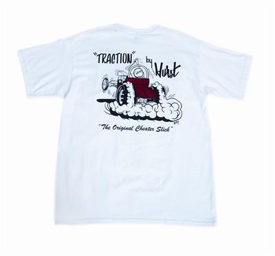 Ghh t-shirt cotton white traction by hurst logo men's 3x-lg each