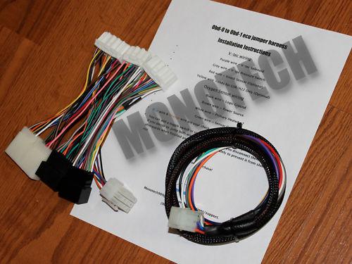 88-91 honda civic crx 90-91 acura integra ecu jumper harness obd-0 to obd-1