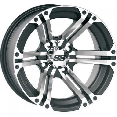 Itp ss alloy ss212 black wheel with machined finish (12x7&#034;/4x137mm)