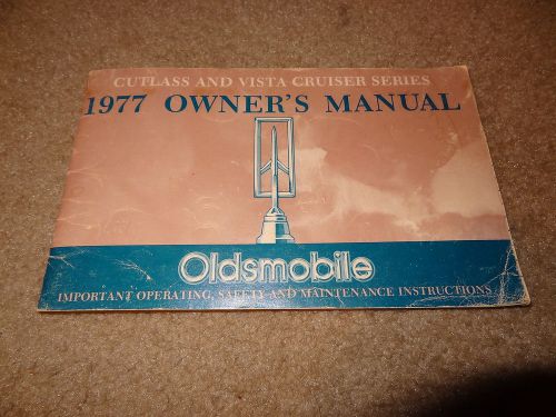 1977 77 oldsmobile cutlass, 442, olds cutlass supreme original gm owners manual.