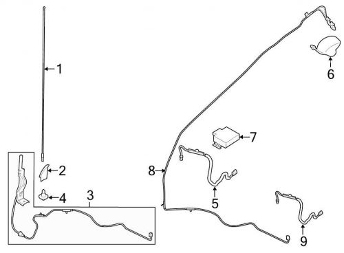 Ford oem gps navigation system antenna fl3z10e893c image 7