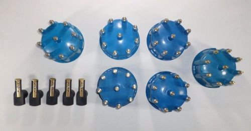 5 blue ready-to-run / pro billet replacement distributor caps &amp; rotors tsp 88.5