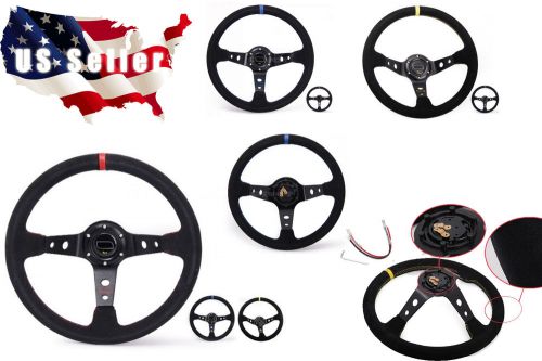 Universal modified car steering wheel suede leather automobile race hubs