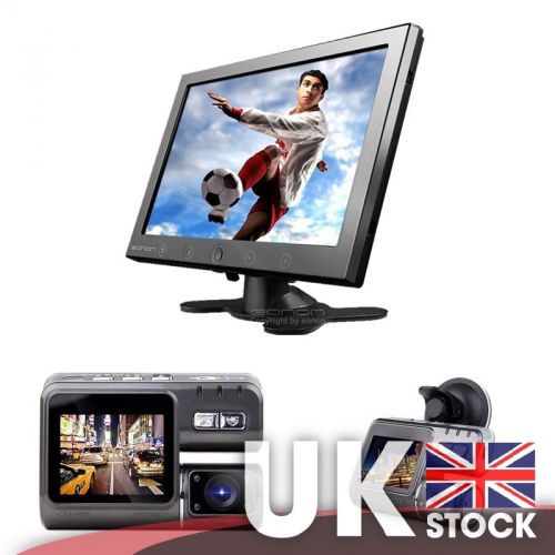 9" screen touch button lcd monitor support ir earphone + 2" lcd hd dashcam