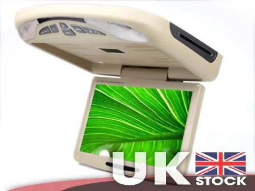 12.1&#034; flip down monitor tan rgb 1280*800 wxga 120 degree rotate dvd mp3 player