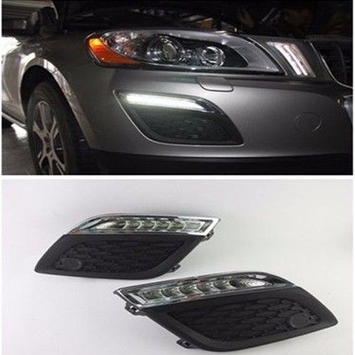 New led drl driving daytime running day fog lamp light for 2010-2012 volvo xc60