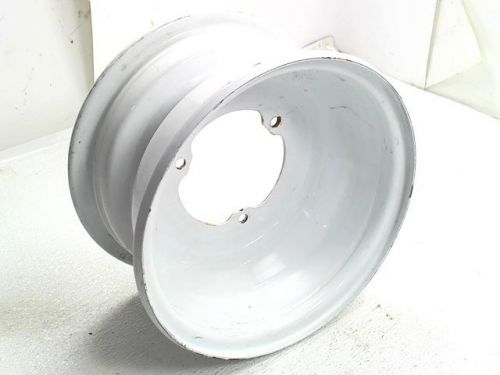 Chinese atv 10 x 5 front steel wheel rim white 3 lug