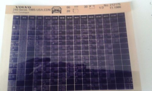 Serious volvo collector only 240 series 1985-usa cdn, 11.1986 microfiche as is