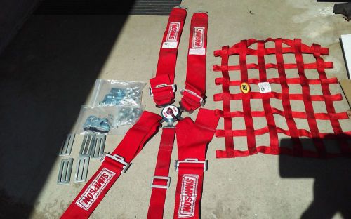 Simpson 5 point racing harness and window net for gasser drags cool