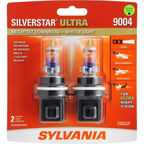 Sylvania 9004 silverstar ultra high performance halogen headlight bulb, (pack of