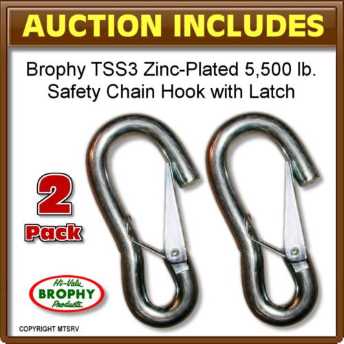 Trailer latching safety chain hook - 2-pack - rated at 5,500 lb. each dd