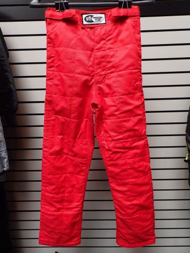 New impact racer driving suit pants small red sfi 3.2a/5 23300307 usa made