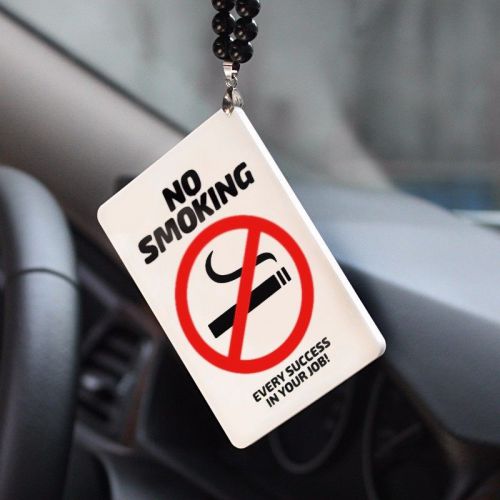 Fashion no smoking car auto rearview pendant ornament hanging dangle charm new