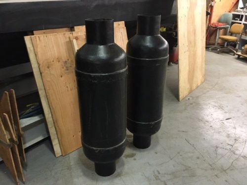 Vernatone 54" overall round marine boat muffler